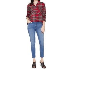 Sanctuary Plaid Boyfriend Button Down Shirt